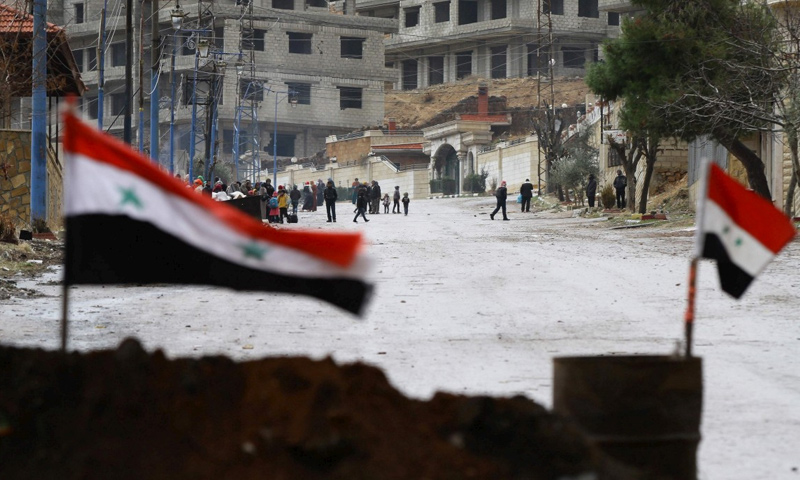 مدخل بلدة مضايا بريف دمشق_كانون الأول 2016_(AFP)