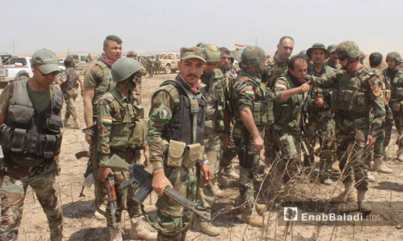 مقاتلون من "بيشمركة روج آفا" في كردستان العراق – أيار 2016 (أرشيف عنب بلدي)