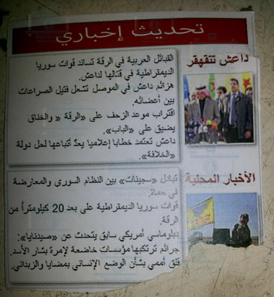 منشورات ألقاها التحالف الدولي على مدينة الرقة- الأربعاء 22 شباط (صوت وصورة)