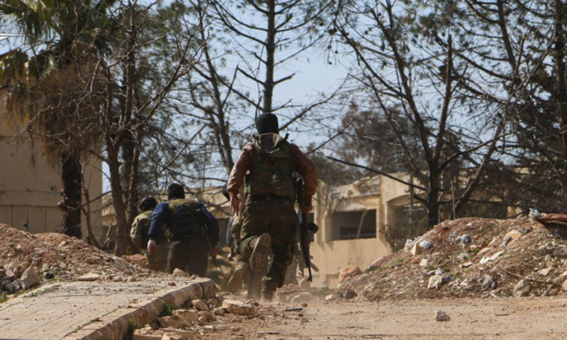 مقاتلون في هيئة "تحرير الشام" غرب حلب (تحرير الشام)