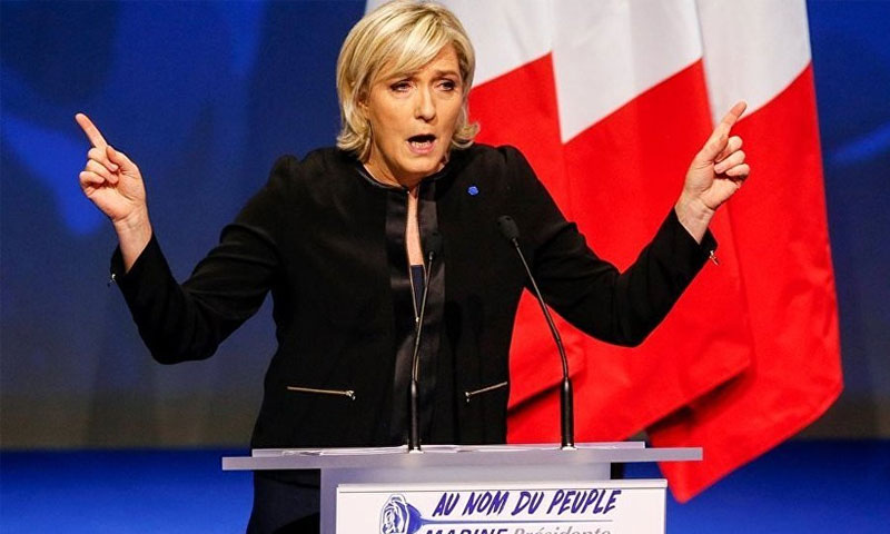 زعيمة حزب الجبهة الوطنية في فرنسا مارين لوبان - (انترنت)