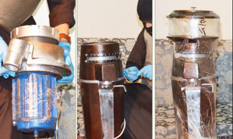 صور نشرتها وزارة الداخلية السعودية للحبوب المخدرة داخل ماكينات طحن القهوة - 9 شباط 2017 (الداخلية السعودية)