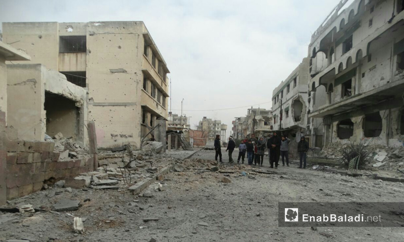 آثار القصف على حي الوعر في حمص - 27 شباط 2017 (عنب بلدي)