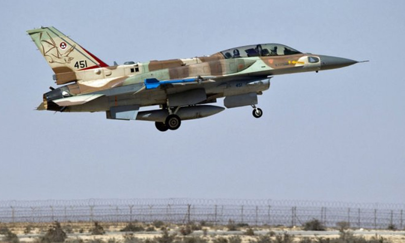 طائرة حربية من نوع F16 تابعة لسلاح الجو الإسرائيلي - (انترنت)