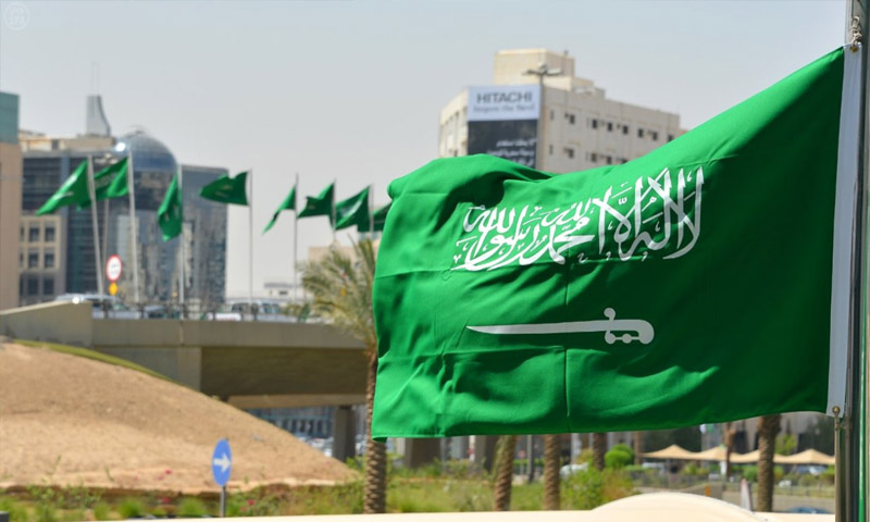 تعبيرية: علم السعودية في العاصمة الرياض (وكالات)