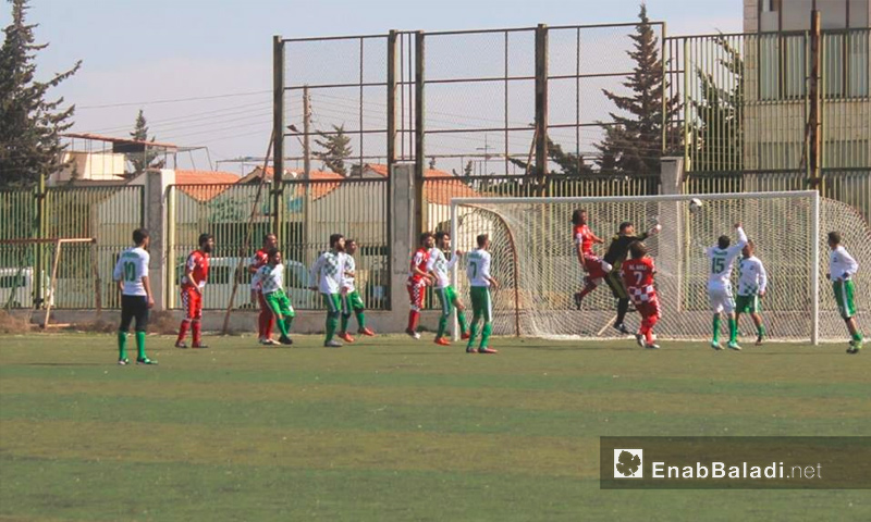 تعبيرية: من مباريات دوري الدرجة الثانية في إدلب - 10 آذار 2017 (عنب بلدي)