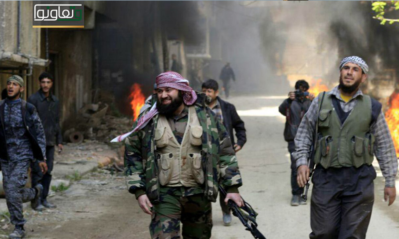 القائد العام لجيش الإسلام الشيخ عصام بويضاني ضمن جولة على محاور عملية وتعاونوا شرق الغوطة - (جيش الإسلام)