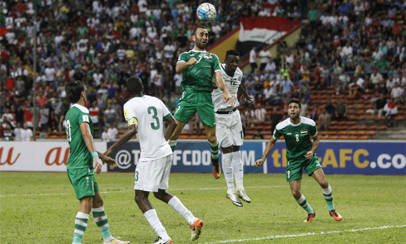 مباراة المنتخب السعودي والعراقي في التصفيات الآسيوية المؤهلة إلى كأس العالم (إنترنت)