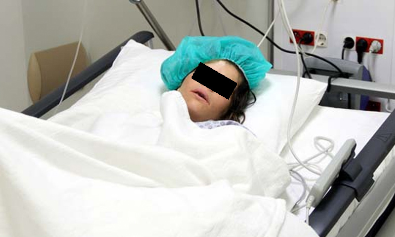 امرأة سورية (28 عامًا) تعرضت للضرب بحسب صحيفة "ميلليت" التركية