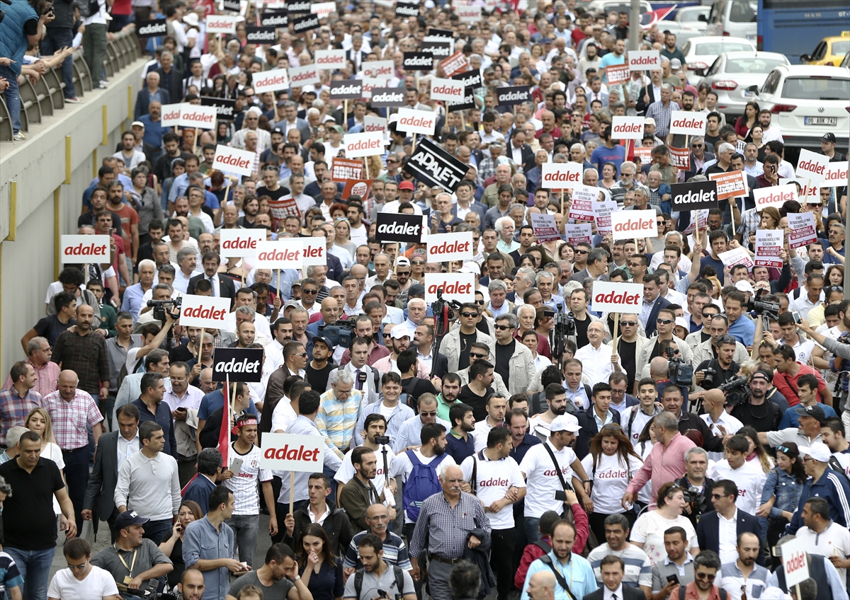 حشود تركية معارضة في "مسيرة العدالة" من أنقرة إلى إسطنبول- 15 حزيران 2017 (f5 haber)