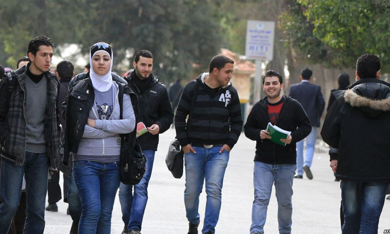 تعبيرية: طلاب من جامعة دمشق (فيس بوك)