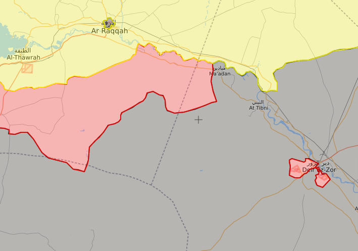 خريطة توضيحية لتقدم قوات الأسد في ريف الرقة الجنوبي الشرقي – (live map)