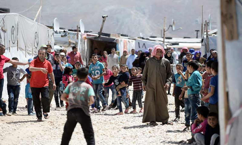 مخيم للاجئين السوريين في لبنان - 12 آب 2017 - (القدس العربي)