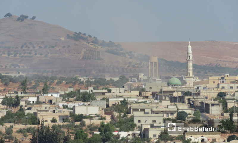 قصف مدفعي على بلدة ترملا بريف إدلب الجنوبي - 19 أيلول 2017 (عنب بلدي)