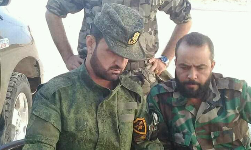 العميد في جيش النظام السوري، سهيل الحسن، الملقب بـ"النمر" - أيلول 2017 (صفحات موالية للنظام)