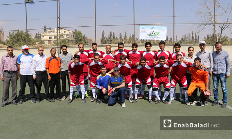 نادي دوما الرياضي المشارك في بطولة كأس المحافظة - 3 تشرين الأول 2017 (عنب بلدي)