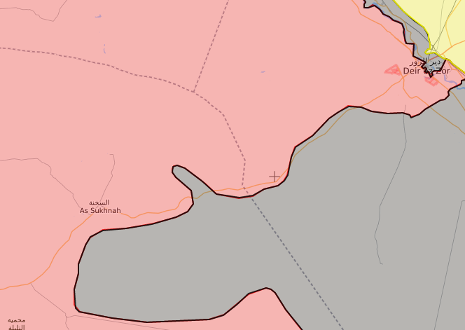 خريطة توضح نفوذ قوات الأسد غربي الفرات – 3 تشرين الأول 2017 (livemap)