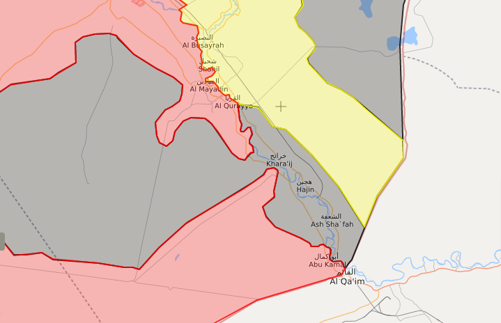 خريطة توضحح وصول قوات سوريا الديموقراطية إلى الحدود العراقية - 27 تشرين الثاني 2017 (LIVEMAP)