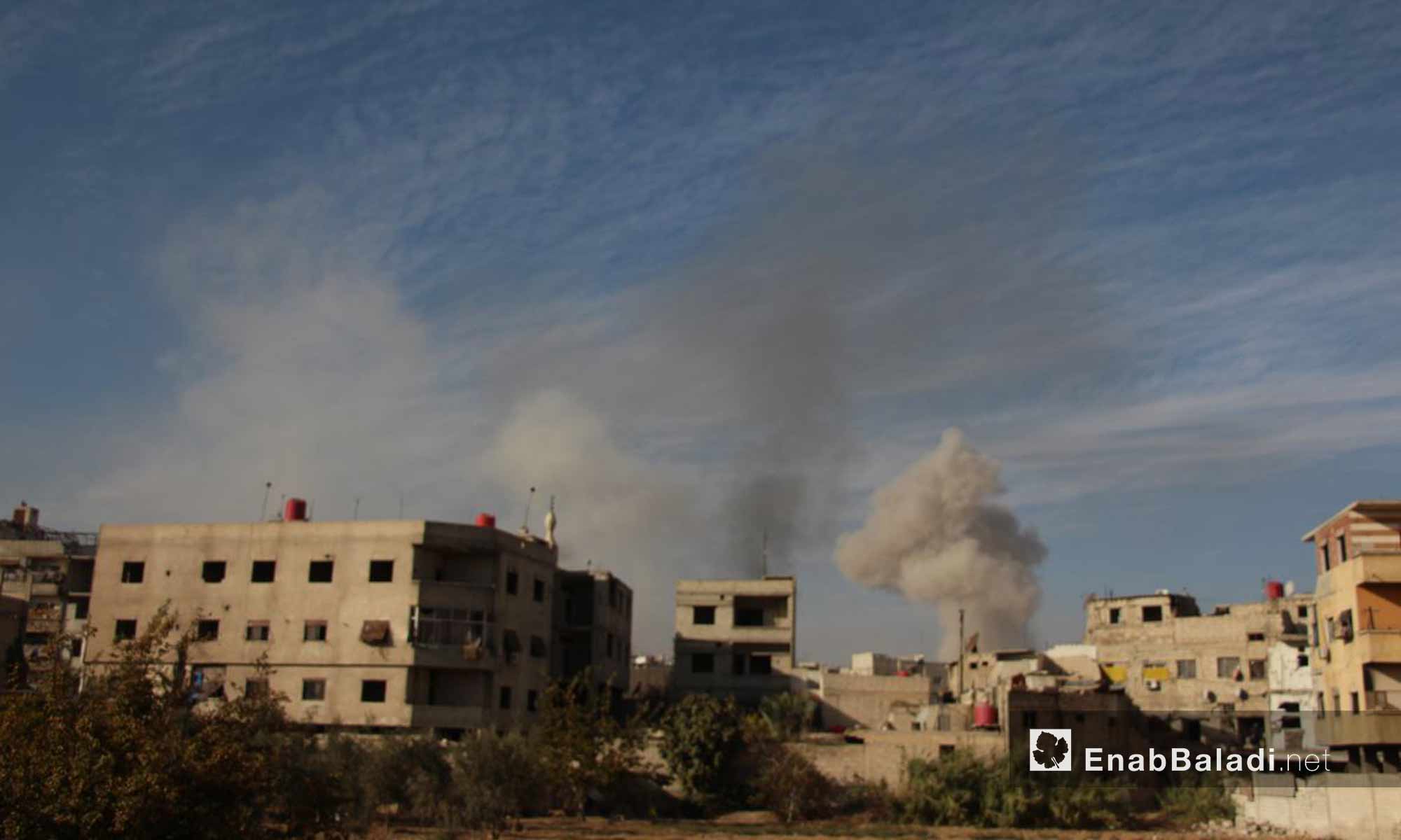 القصف على حرستا في الغوطة الشرقية - 16 تشرين الثاني 2017 (عنب بلدي)