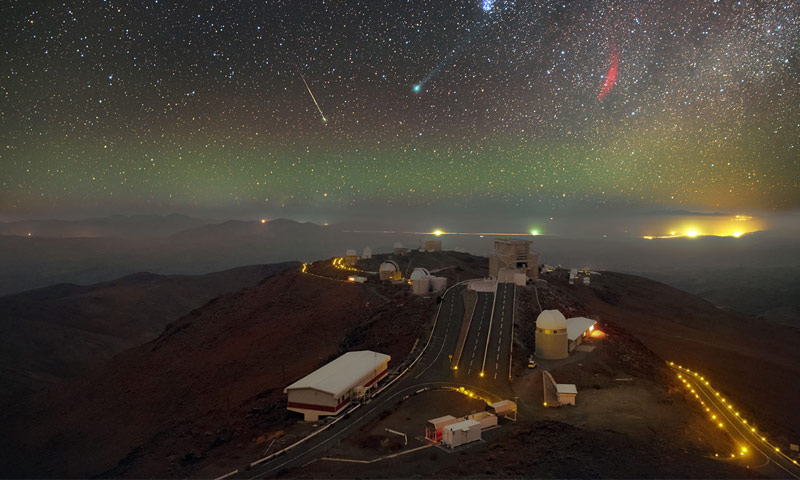 مرصد "لاسيلا" في تشيلي الذي اكتشف الوكب الجديد "روس 128 بي" (انترنت)