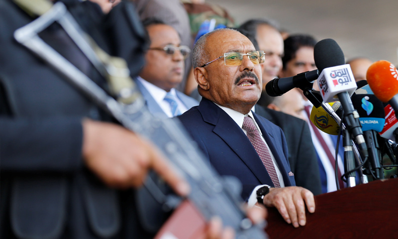 الرئيس اليمني السابق علي عبد الله صالح (رويترز)