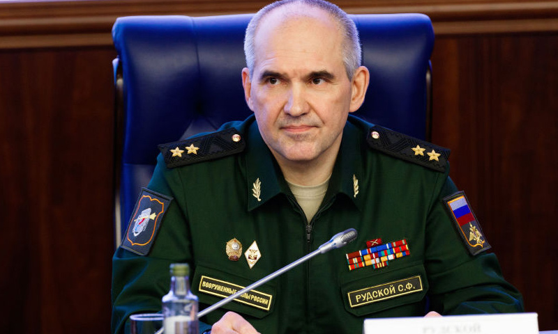 رئيس دائرة العمليات، في هيئة الأركان العامة للقوات المسلحة الروسية، الفريق أول سيرغي رودسكوي (سبوتنيك)