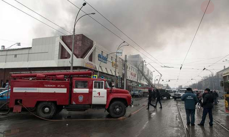 حريق في مركز تجاري في روسيا- 25 آذار 2018 (روسيا اليوم)