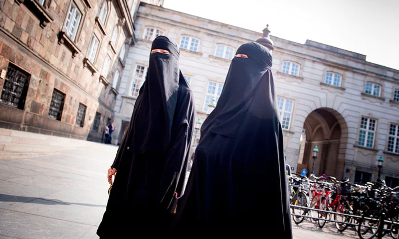 نساء منقبات في العاصمة الدنماركية كوبنهاغن (AFP)