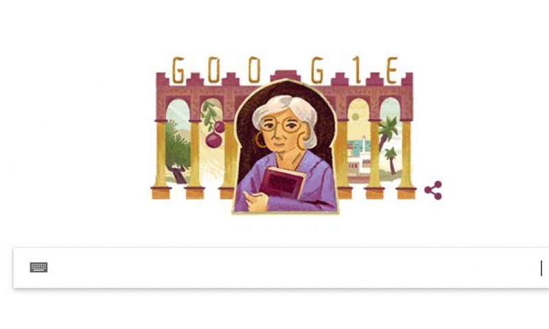 "جوجل" يحتفل بذكرى مولد الأديبة المصرية رضوى عاشور- 26 أيار 2018 (جوجل)