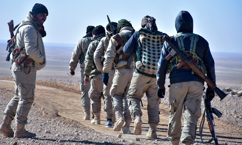 عناصر من قوات قسد في الرقة -6 شباط 2017 (قوات سوريا الديمقراطية)