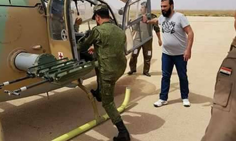 قائد قوات النمر العميد سهيل الحسن في أثناء وصوله إلى محافظة درعا - 18 من حزيران 2018 (قوات النمر)