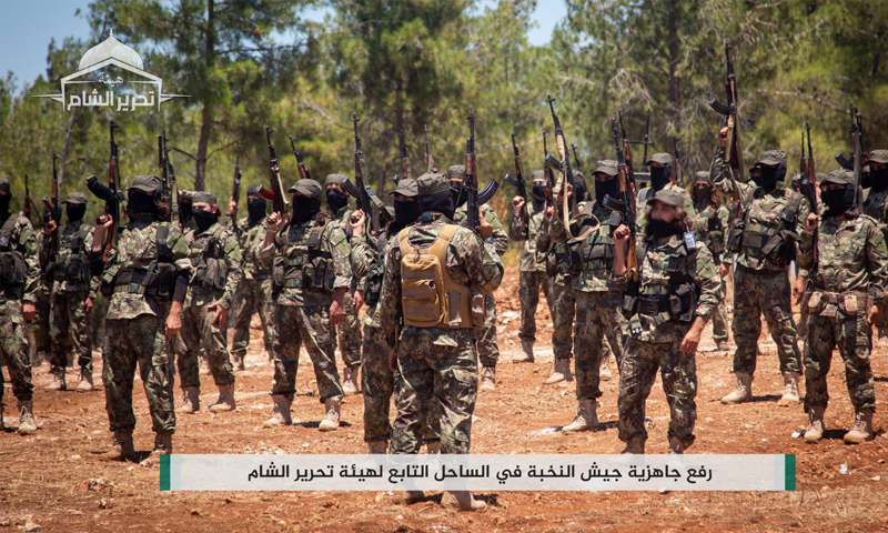 عناصر من قوات النخبة التابعة لجيش الساحل التابع لهيئة تحرير الشام - 4 من تموز 2018 (تحرير الشام)