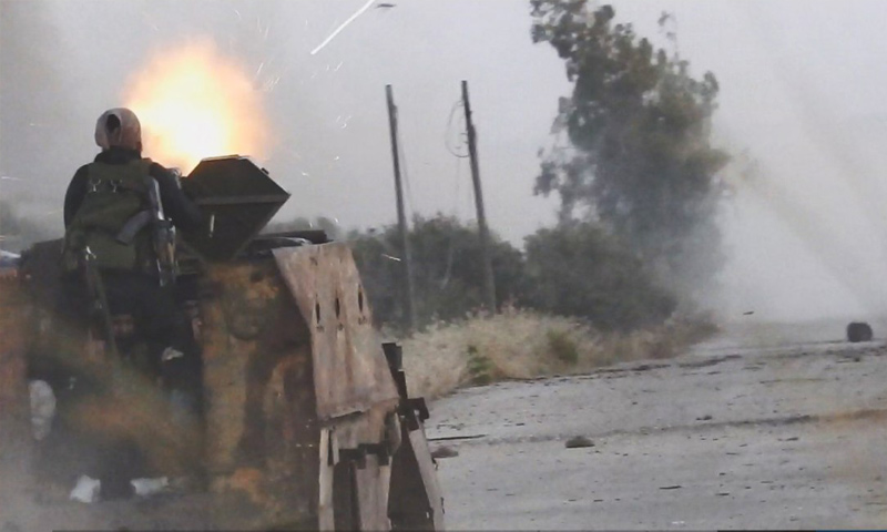 تنظيم الدولة في أثناء اقتحام بلدة حيط في حوض اليرموك - 12 تموز 2018 (أعماق)