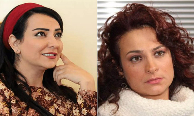 الممثلة السورية الراحلة مي سكاف، والممثلة أمل عرفة