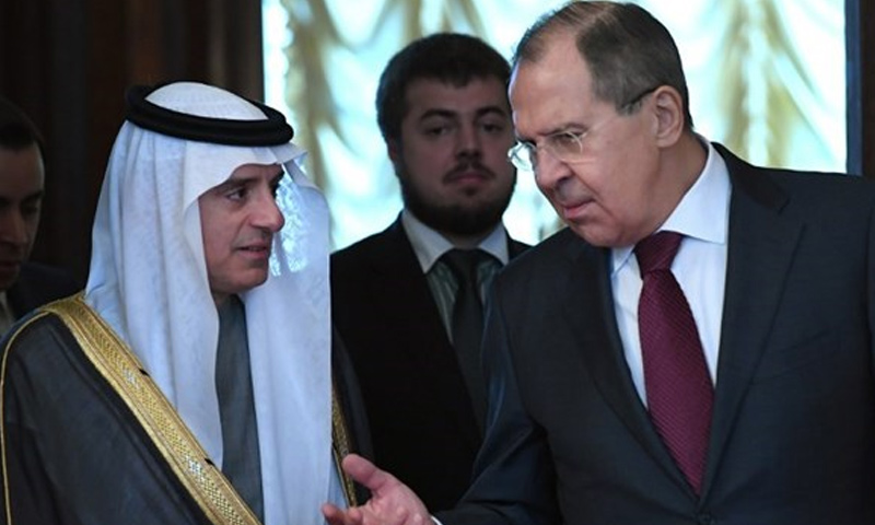 وزيرا الخارجية الروسي والسعودي لافروف والجبير- (انترنت)