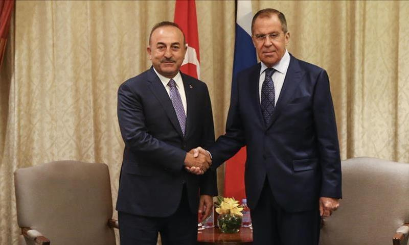 وزيرا خارجية روسيا وتركيا سيرغي لافروف ومولود جاويش أوغلو - 14 من آب 2018 (الأناضول)