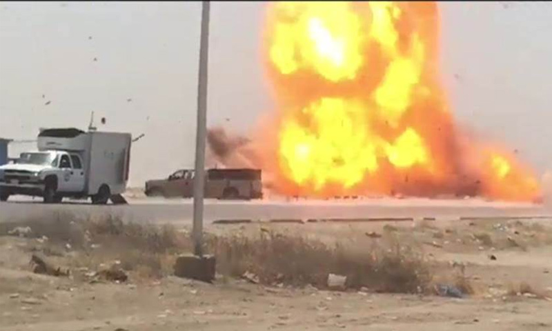 انفجار في مدينة القائم على الحدود العراقية- السورية- 29 آب 2018 (نوى)