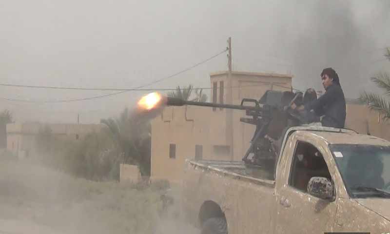 معارك تنظيم الدولة ضد "قسد" في بلدة السوسة شرقي دير الزور 10 تشرين الأول 2018 (أعماق)