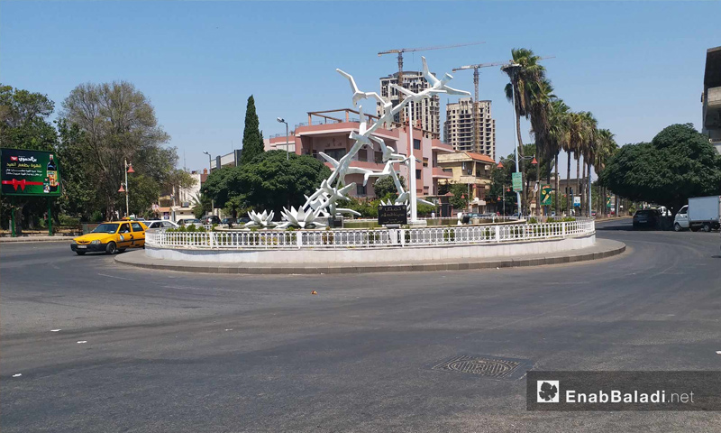 دوار الحمرا وسط مدينة حمص – 19 من آب 2018 (عنب بلدي)