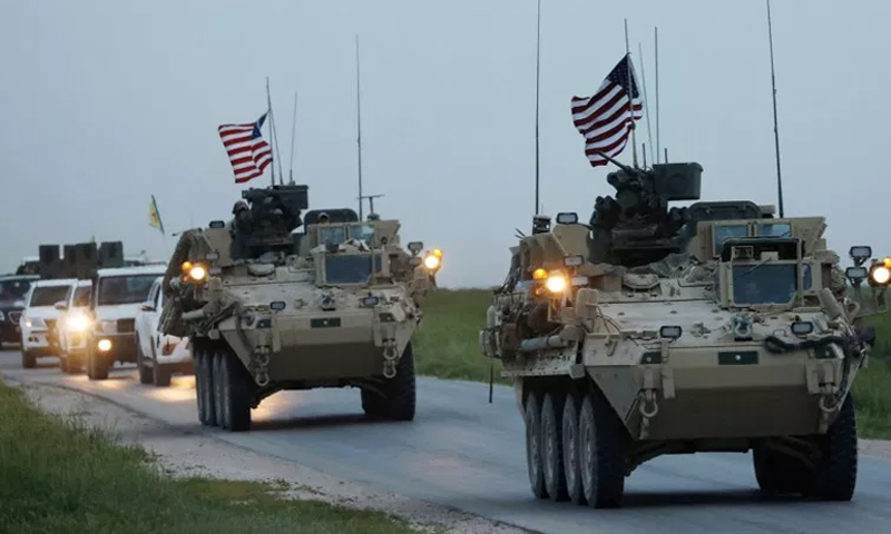 القوات الأمريكية المنتشرة شرق الفرات-28 من نيسان 2017 (رويترز)
