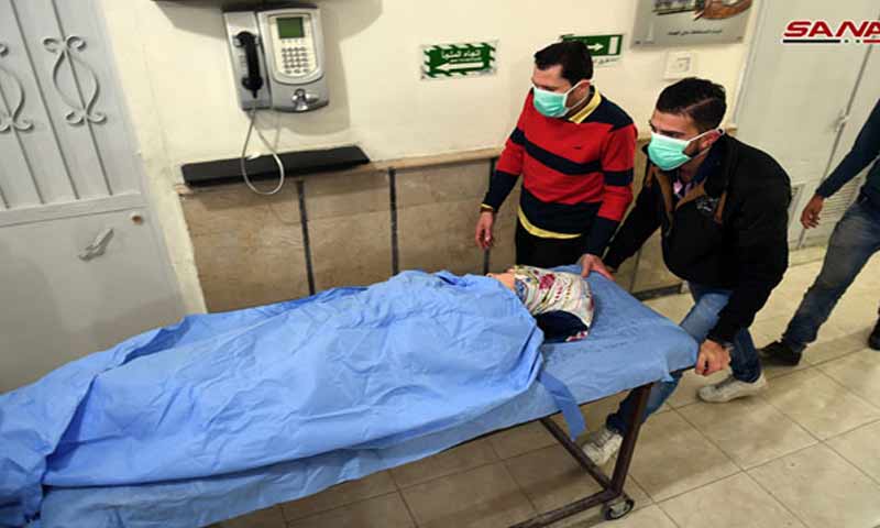 أحد المصابين بـ"الغازات السامة" في مدينة حلب- 25 تشرين الثاني (سانا)