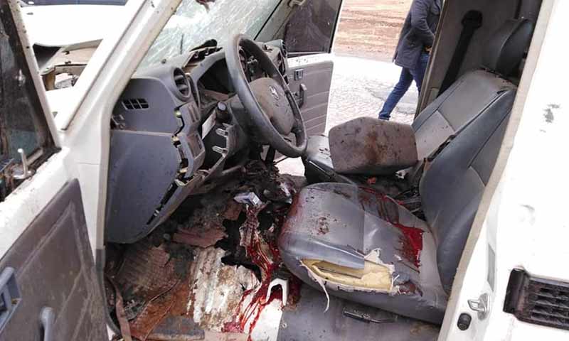 عبوة ناسفة انفجرت بسيارة القيادي في الجبهة الشامية على طريق مارع 4 تشرين الأول 2018 (مدينة الباب فيس بوك)