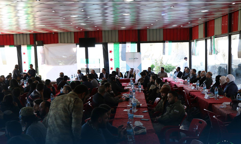 مؤتمر منبج في أثناء انعقاده بمدينة جرابلس - 1 من تشرين الثاني 2018 (لجنة إعادة الاستقرار)