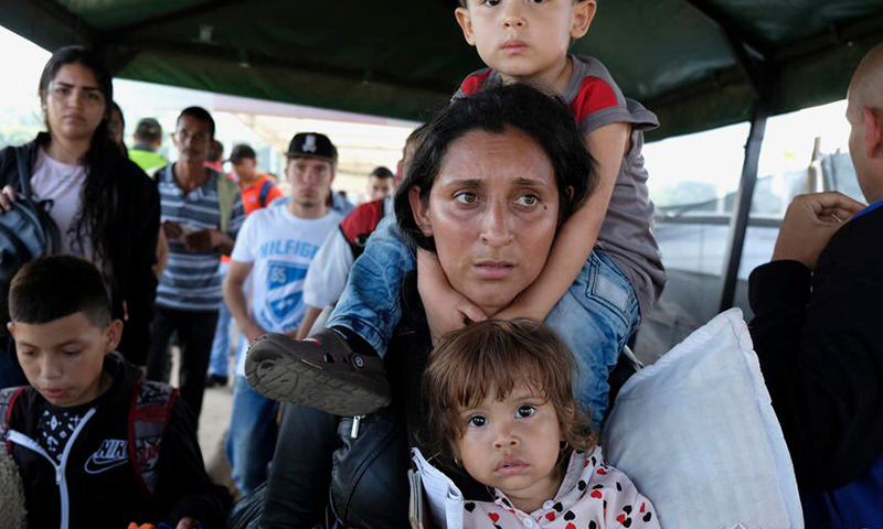 صورة لإحدى العائلات المهاجرة -2018 (الأمم المتحدة)
