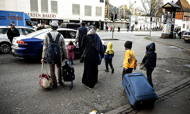 لاجئين سوريين في العاصمة الدنماركية (Ritzau Scanpix)