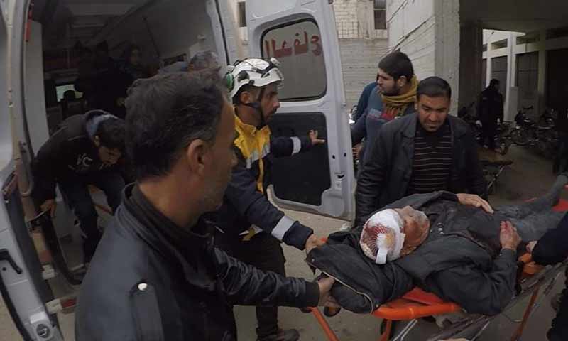 إصابة رجل مسن وطفلين بعد قصف صاروخي لقوات الأسد استهدف منازل المدنيين في بلدة التح جنوبي إدلب 29 تشرين الثاني 2018 (الدفاع المدني السوري)