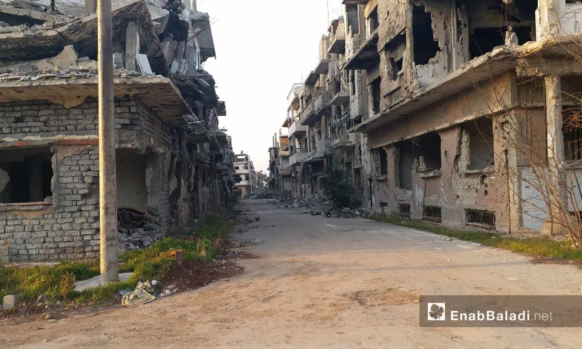شوارع في حي القرابيص بمدينة حمص - 24 من كانون الثاني 2019 (عنب بلدي)