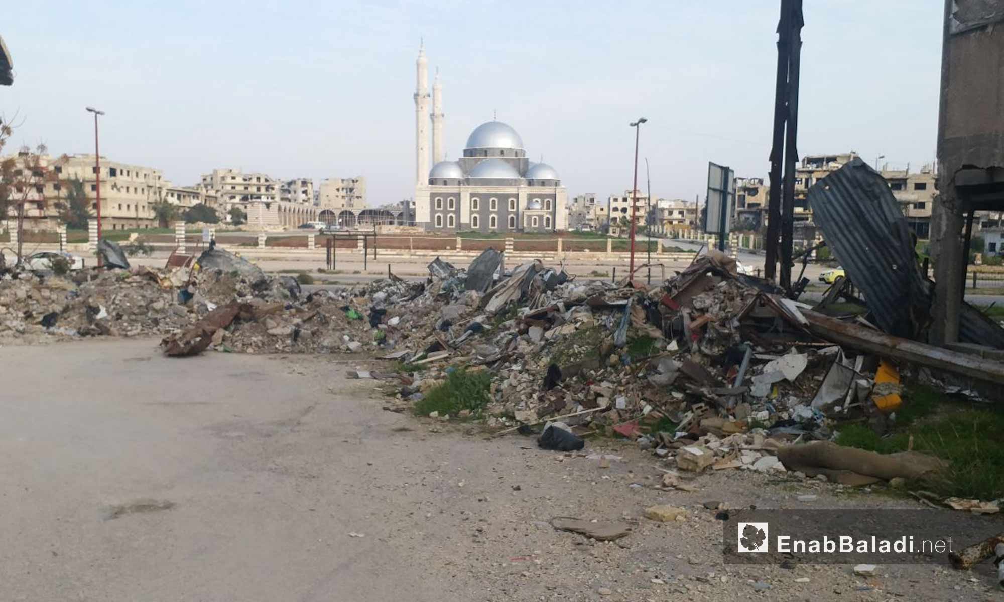 جامع خالد بن الوليد في مدينة حمص - 24 من كانون الثاني 2019 (عنب بلدي)