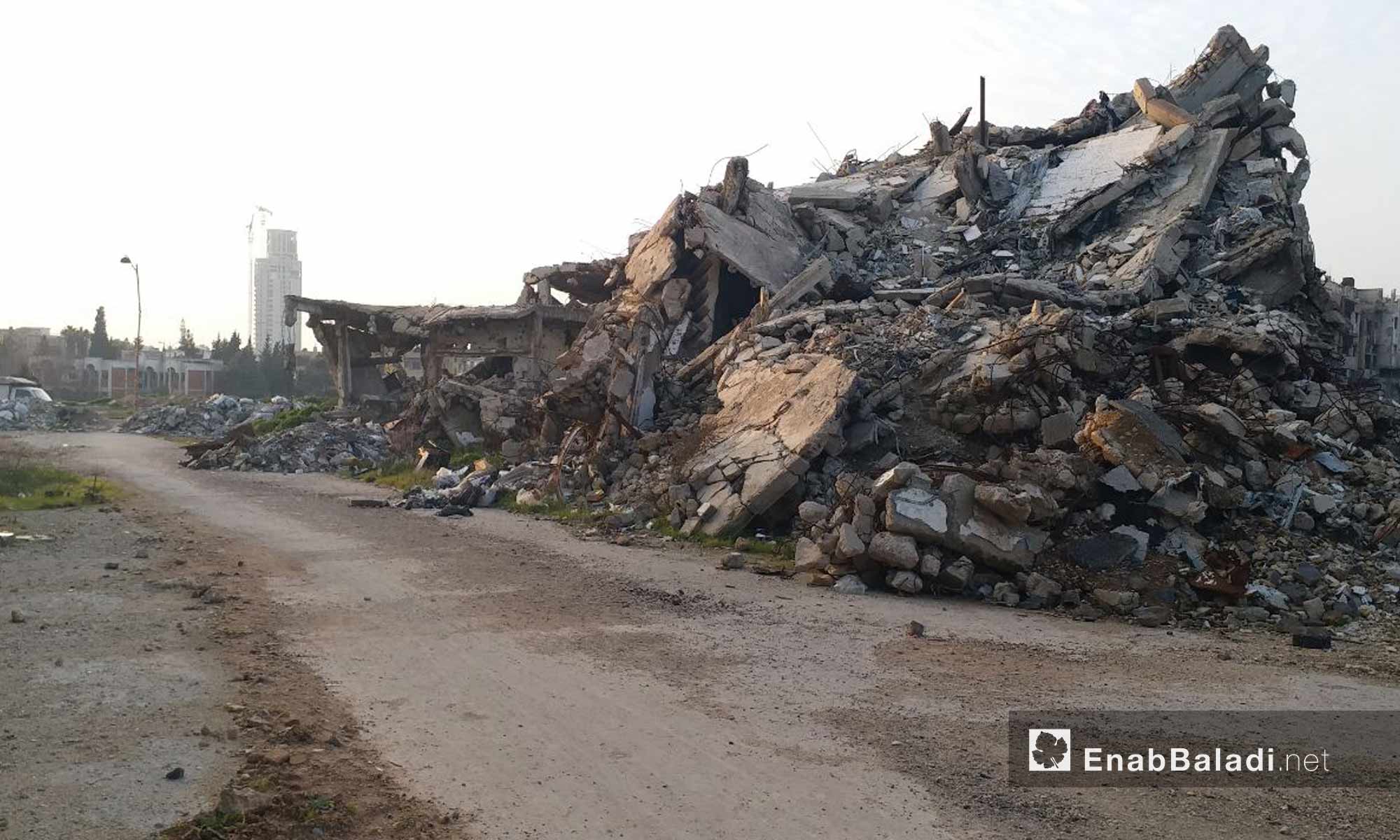 أبنية مدمرة في حي باب الدريب بمدينة حمص - 24 من كانون الثاني 2019 (عنب بلدي)