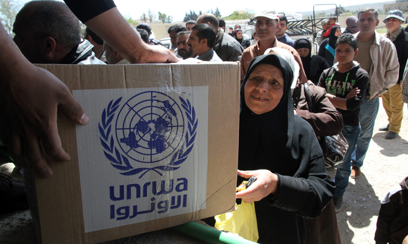 توزيع منظمة الأونروا مساعدات للاجئين الفلسطنين في الضفة الغربية كانون الأول 2018 (منظمة الأونروا)